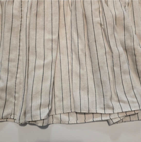 Marissa Webb Tie Waist Linen Dress Off White Casual Collared neck Short Sleeve - Picture 3 of 11